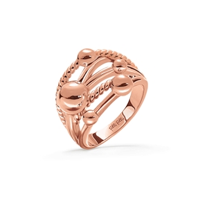 Style Bonding Rose Gold Plated Wide Ring-